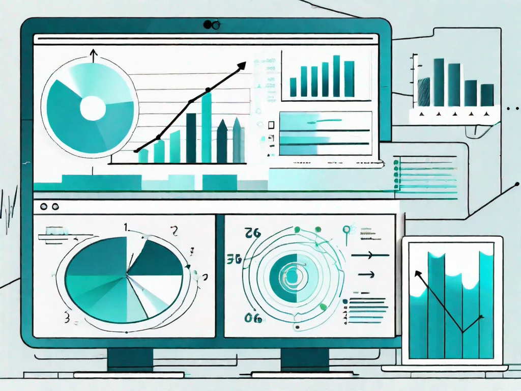 A computer screen with various data charts and graphs