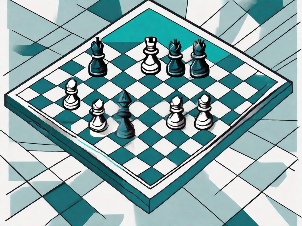 A chess board with chess pieces symbolizing strategic planning