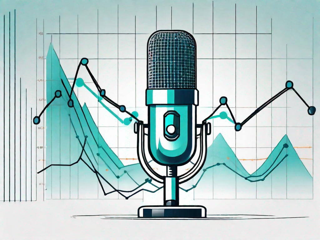 A microphone transforming into a graph