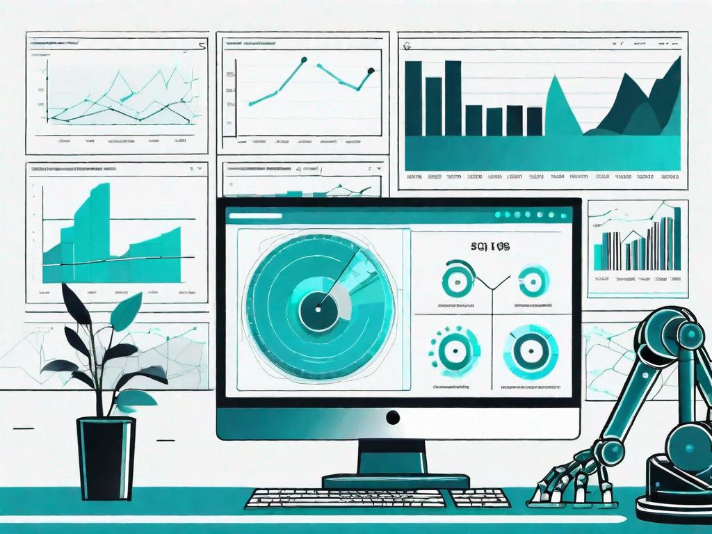 A computer screen displaying various charts and graphs