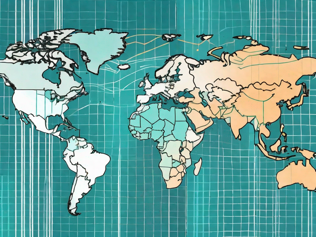 A digital map with various colored zones indicating geo-fencing areas