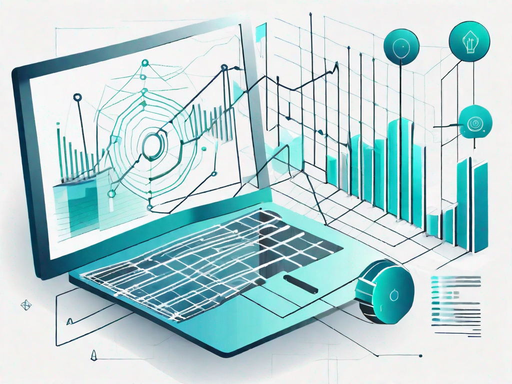 A computer processing a complex flow of data