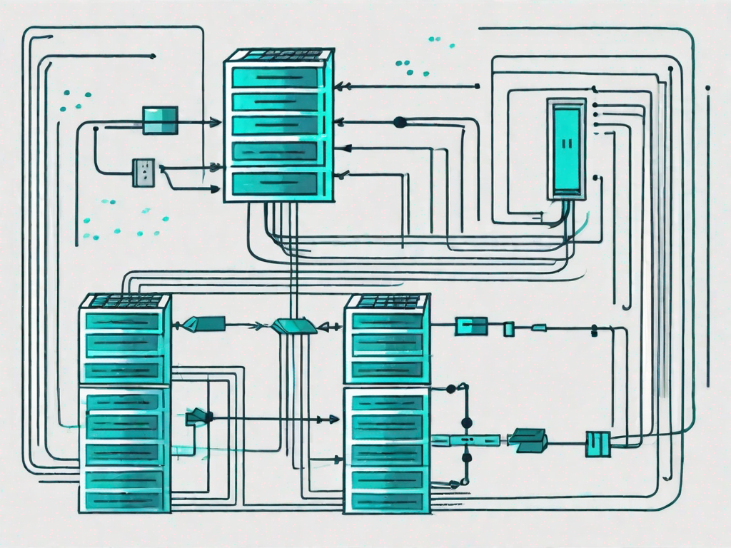 Two contrasting systems - one representing batch data processing with stacks of data blocks waiting to be processed