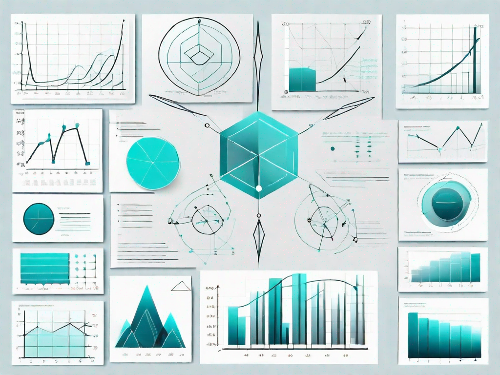 Various mathematical symbols and graphs transforming into a clear