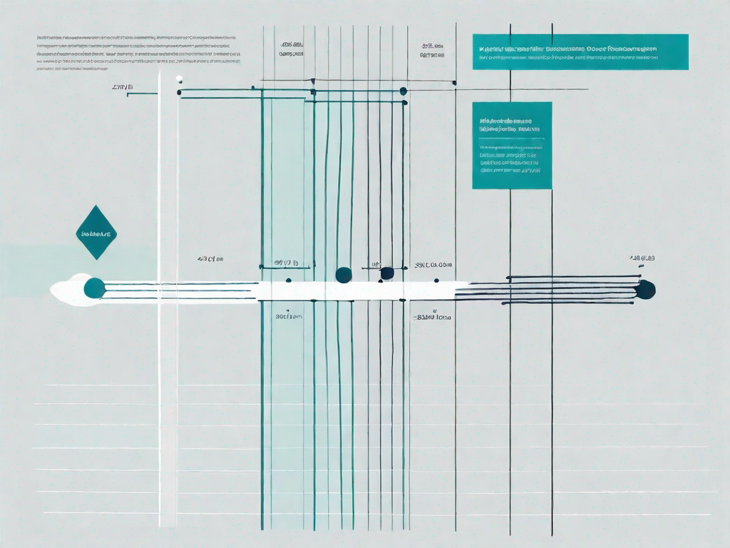 Two parallel timelines with different color-coded data points