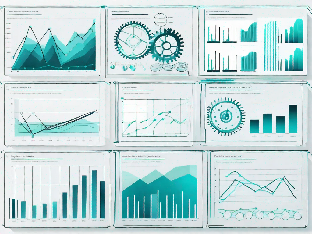 A computer screen displaying various graphs and charts that represent predictive modeling