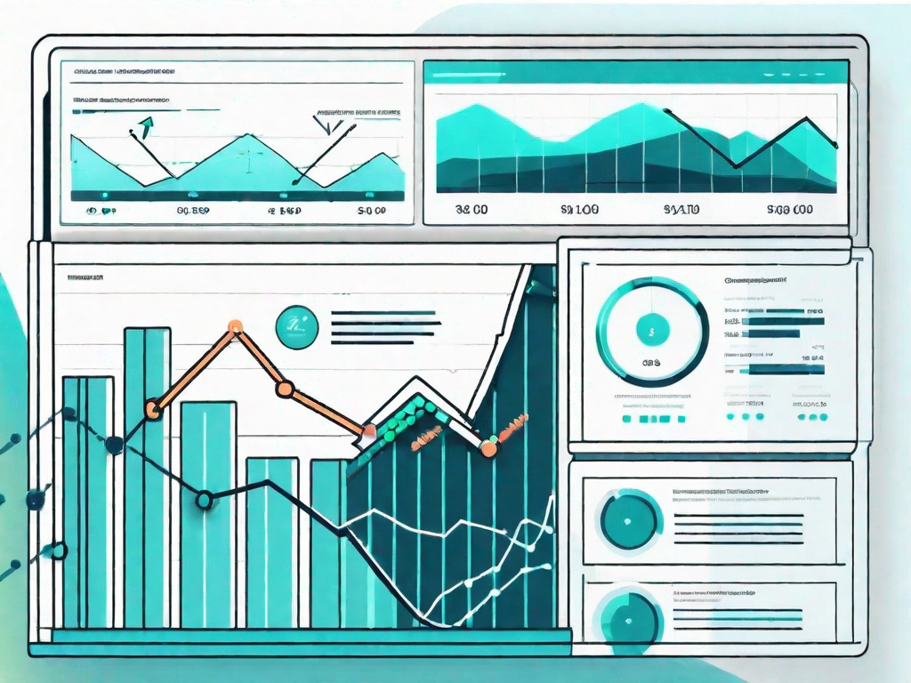 A digital interface dashboard showcasing various sales conversion metrics