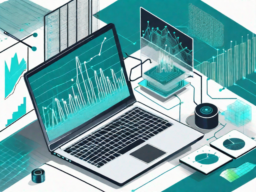 Various iot sensors connected to a laptop