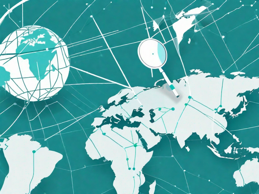 Various data points spread across a globe