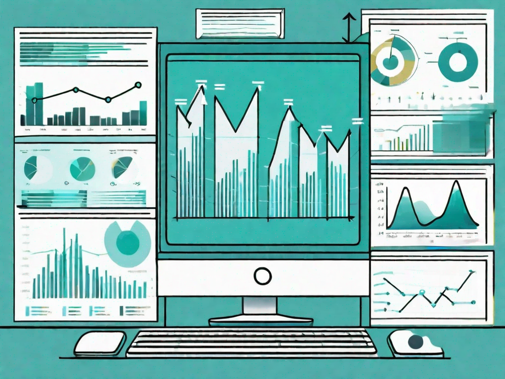 A computer screen displaying a variety of charts and graphs