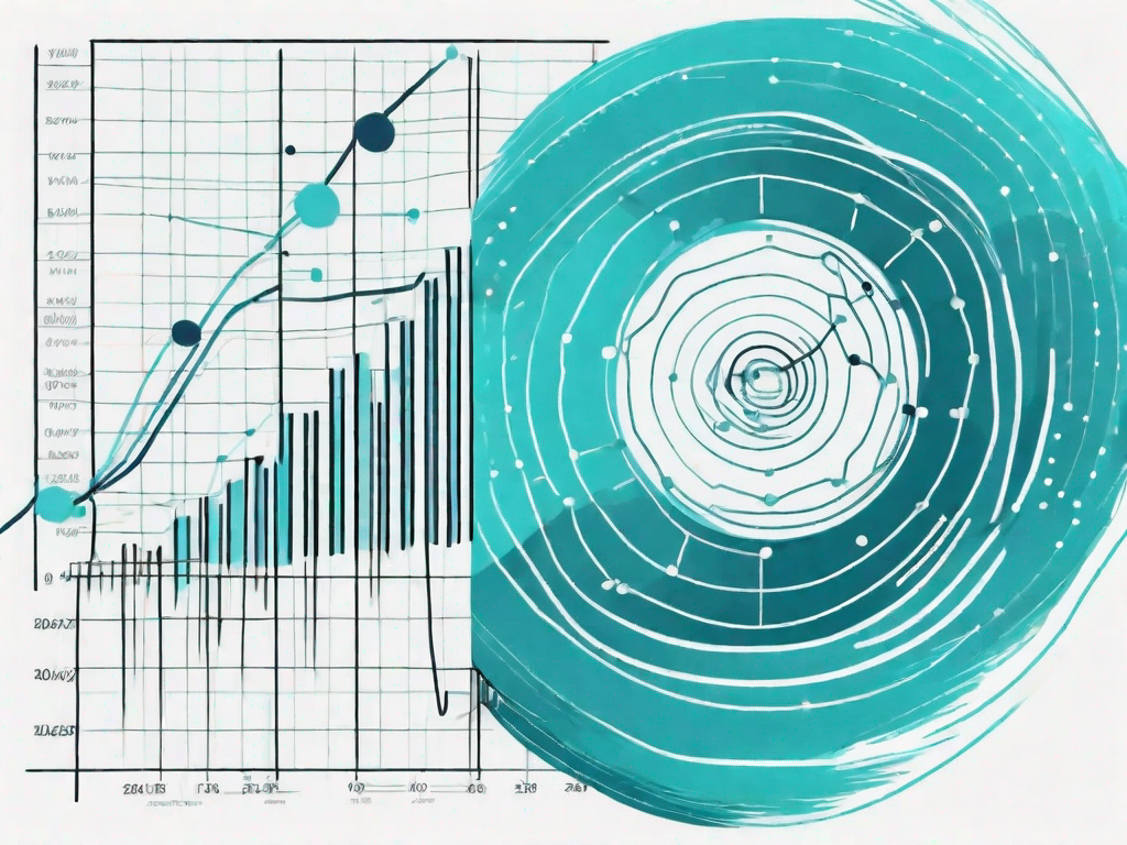 Various data points being funneled into a machine