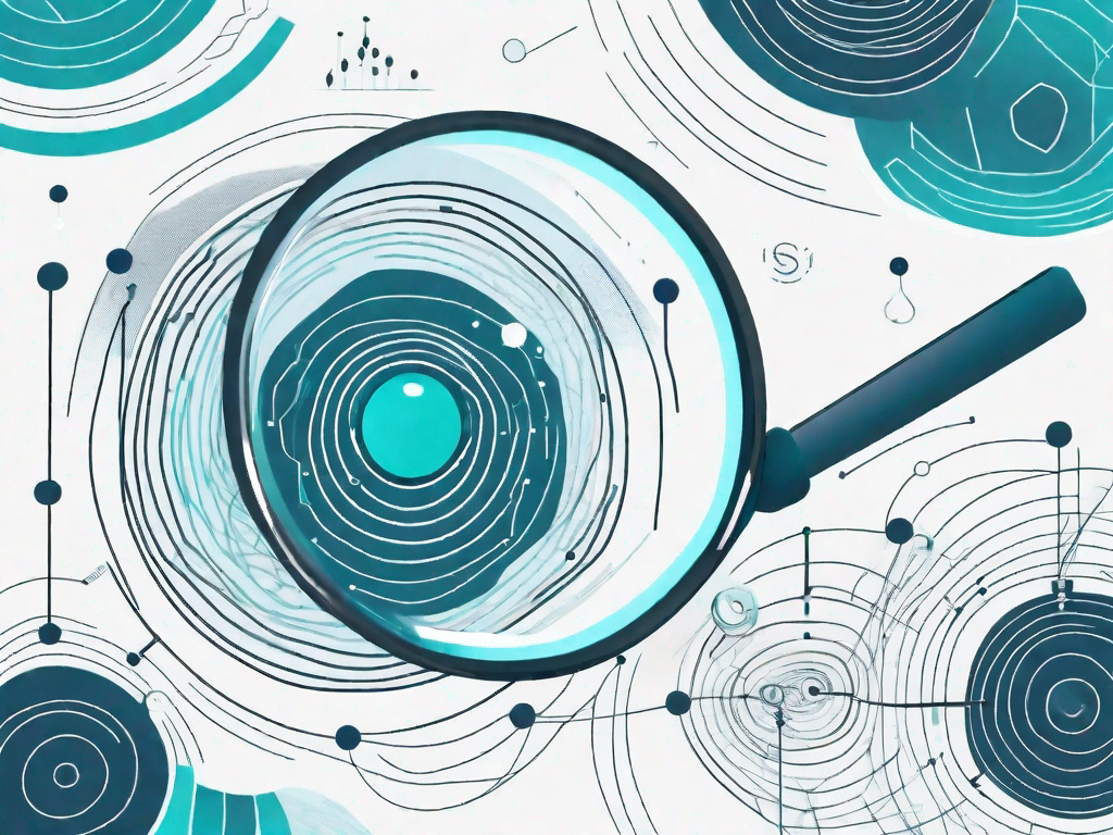 Various data sources flowing into a large funnel representing the data munging process