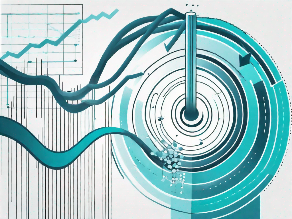 Various types of data (represented as abstract symbols) flowing into a funnel