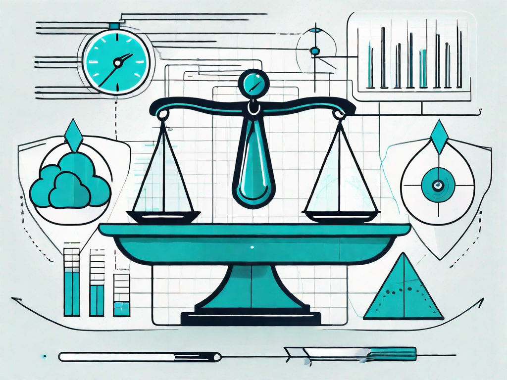 A balanced scale with symbols of strengths