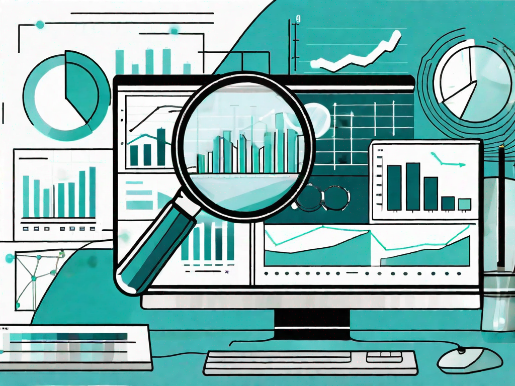 A computer screen displaying various types of charts and graphs that represent data analysis