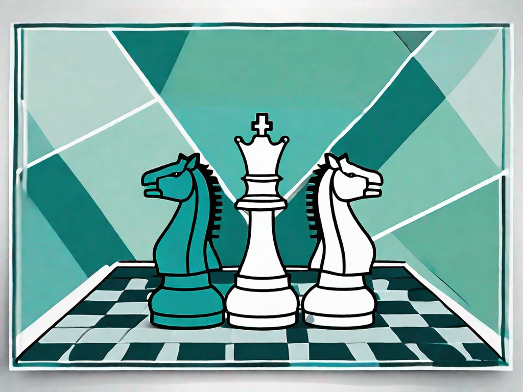 A chess board with pieces positioned strategically