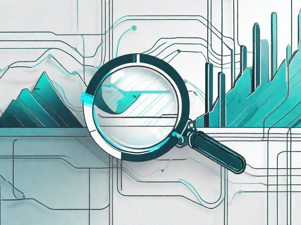 A magnifying glass examining a data stream