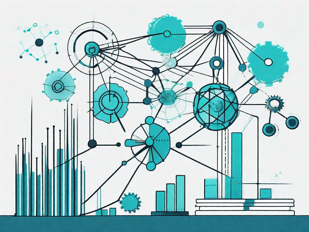 Various data points being transformed into a structured