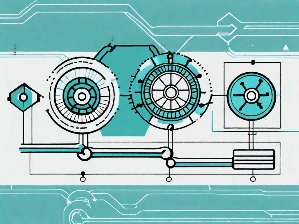 Three interconnected gears