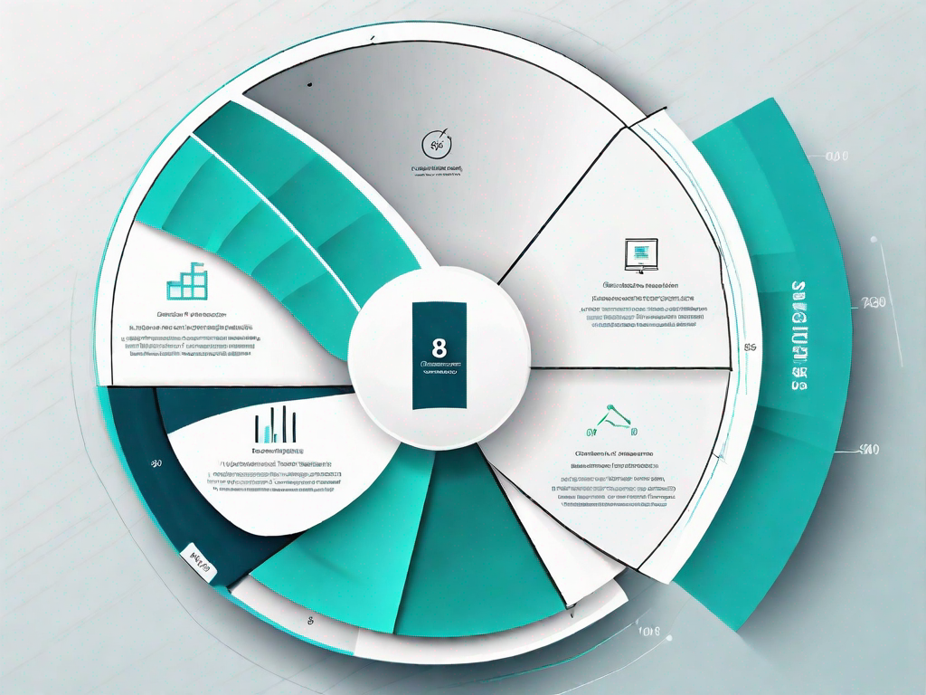 A pie chart divided into sections