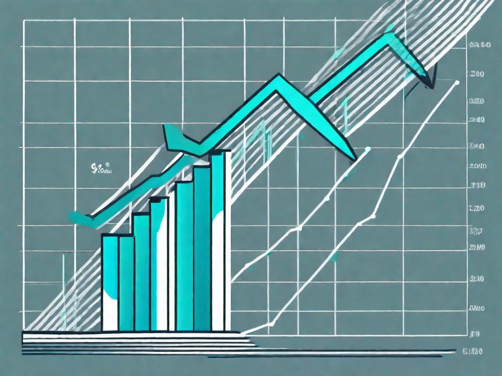 A rising graph with dollar signs