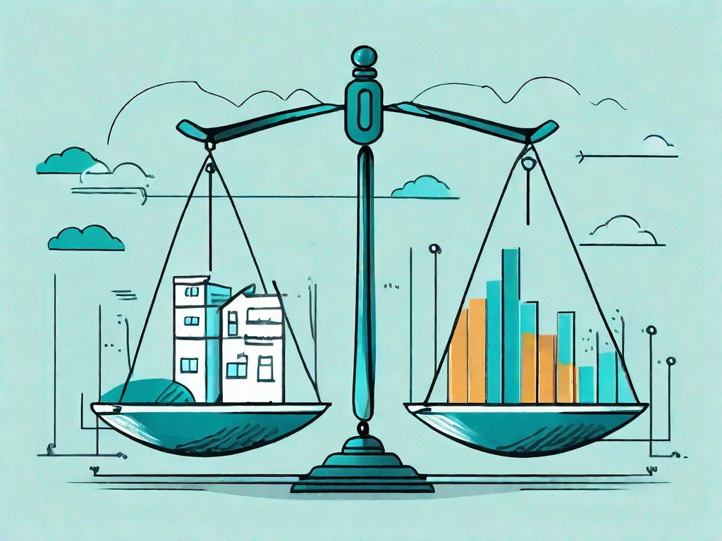 A scale balancing different types of resources and expenses