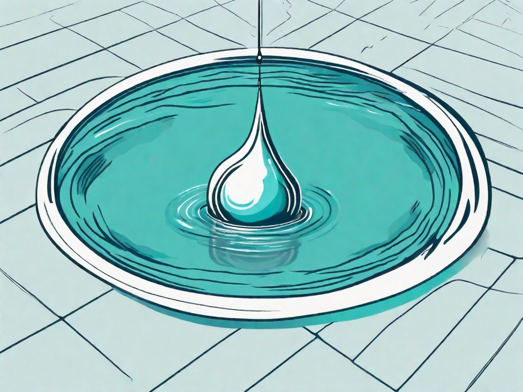 A water droplet merging into a pool