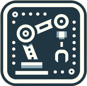 EasyBA automation icon showing robot arm and dots representing steps in a process