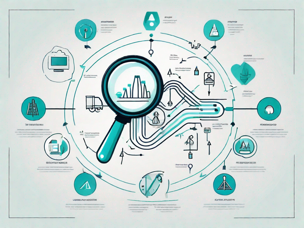 A roadmap with various icons symbolizing the customer journey