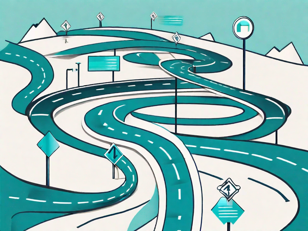 A winding road symbolizing the customer journey