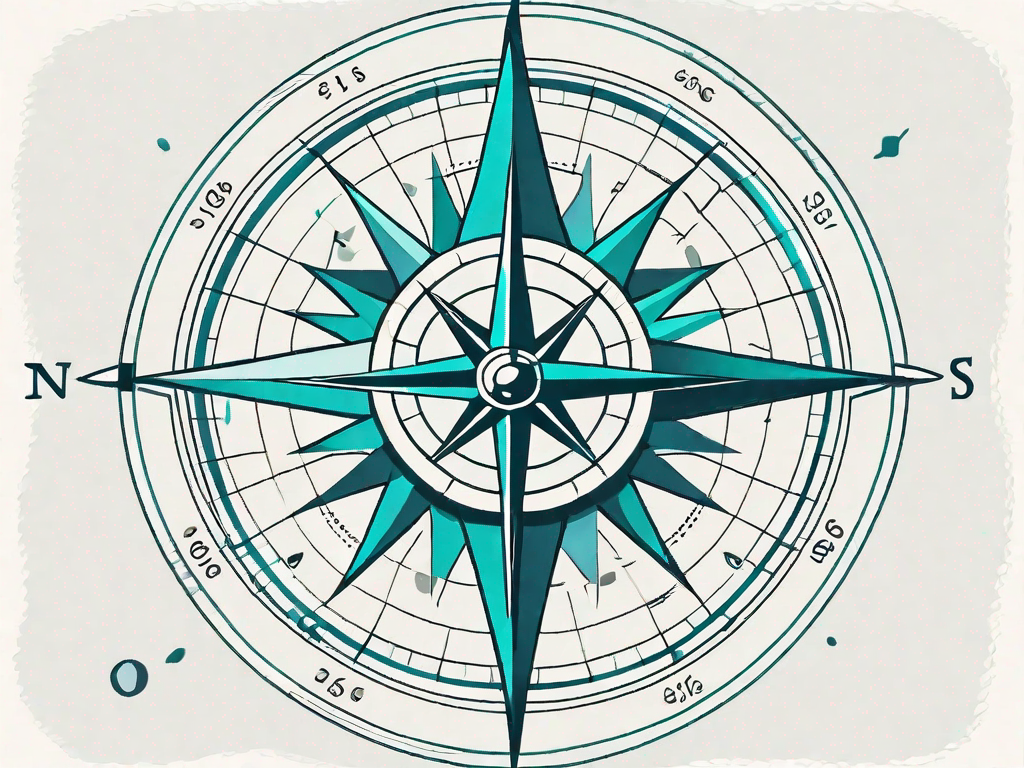 A navigational compass incorporated into a tows matrix