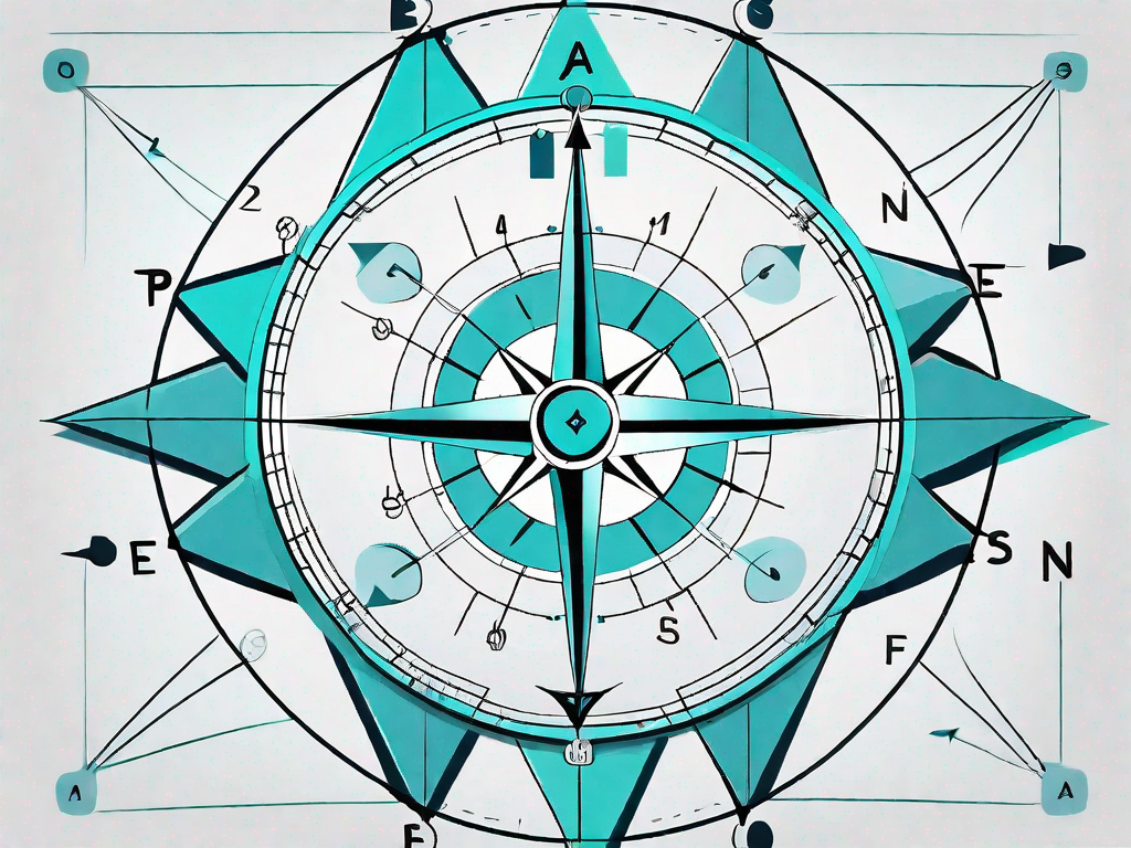 A navigational compass integrated with a tows matrix