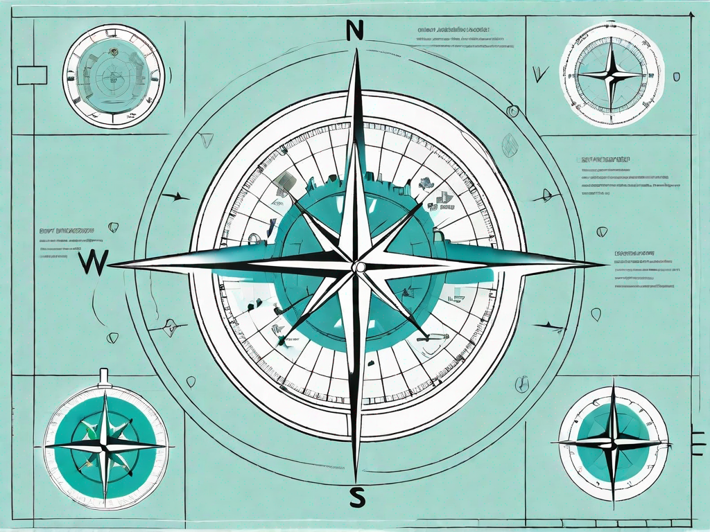 A navigational compass integrated with a tows matrix