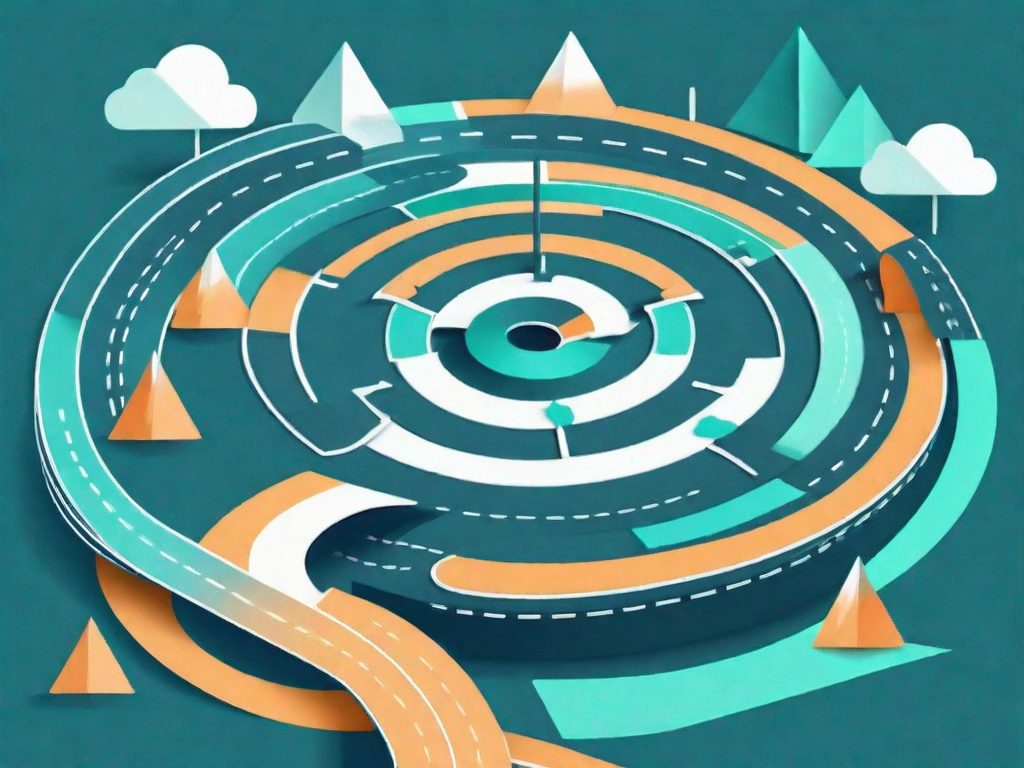 A winding road representing the customer journey