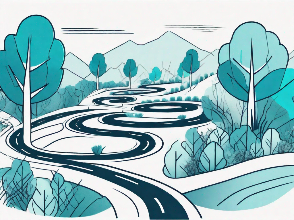 A winding road symbolizing the customer journey