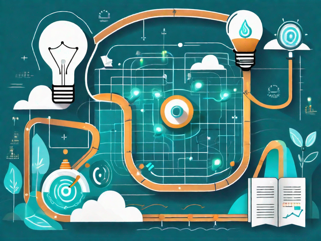 A winding path representing the customer journey