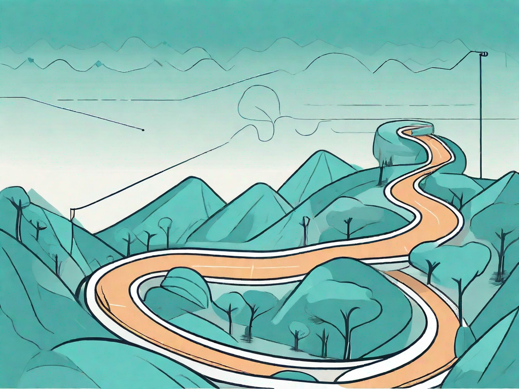 A winding road representing the customer journey