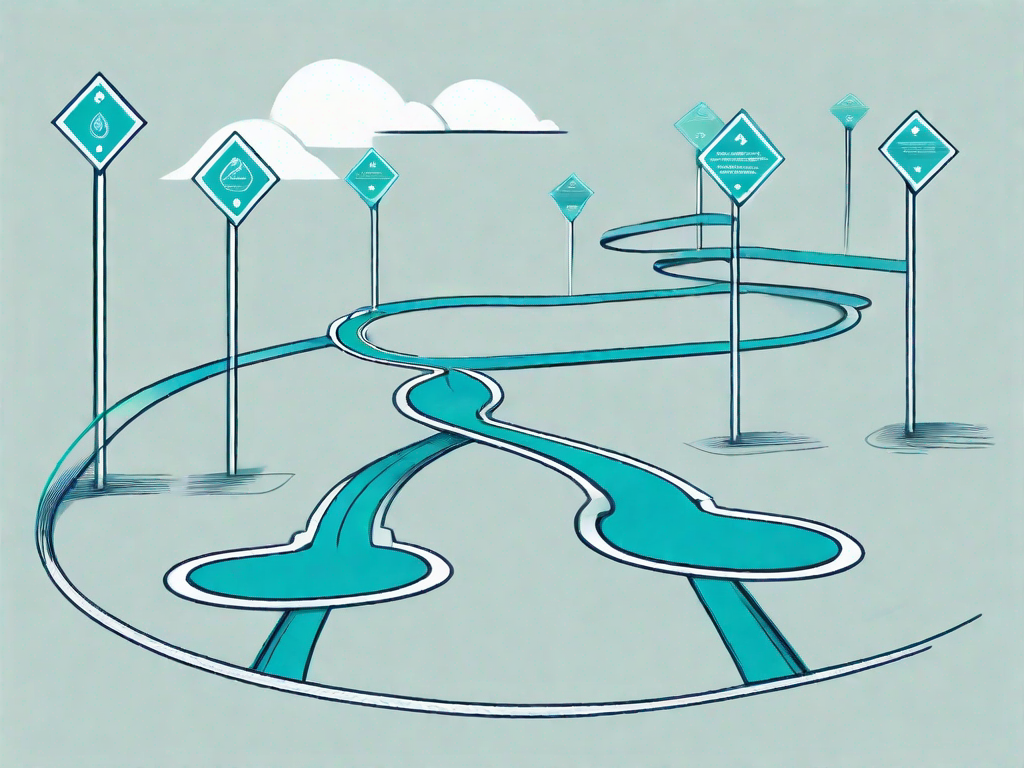 A winding path representing a customer journey