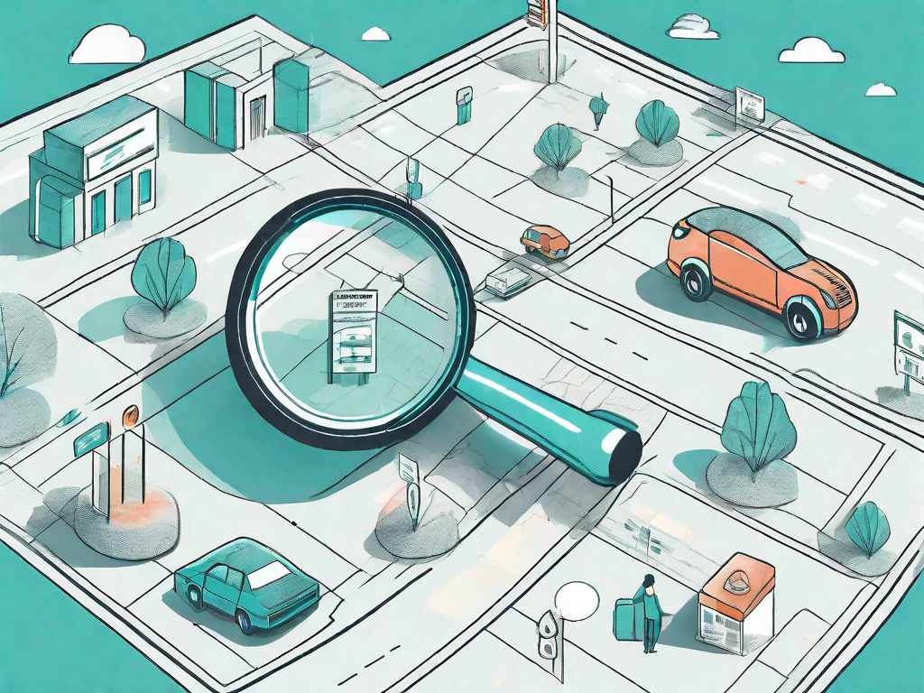 A road map with various checkpoints representing different stages of the customer journey