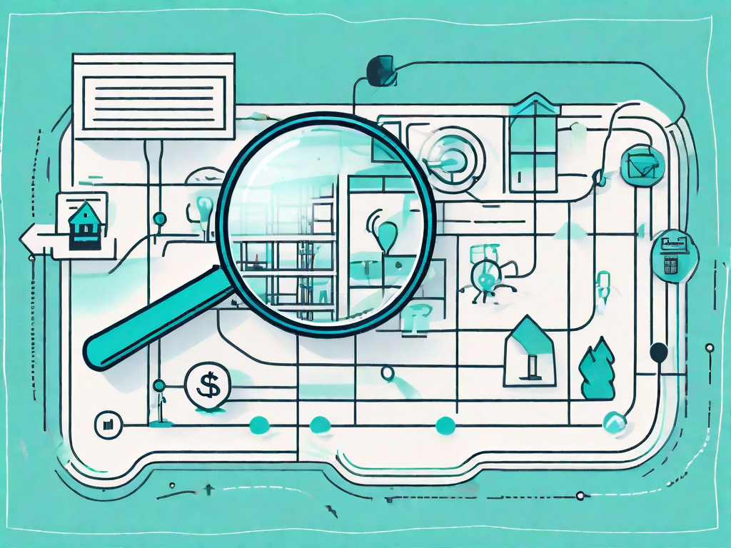 A roadmap with various checkpoints symbolizing the customer journey