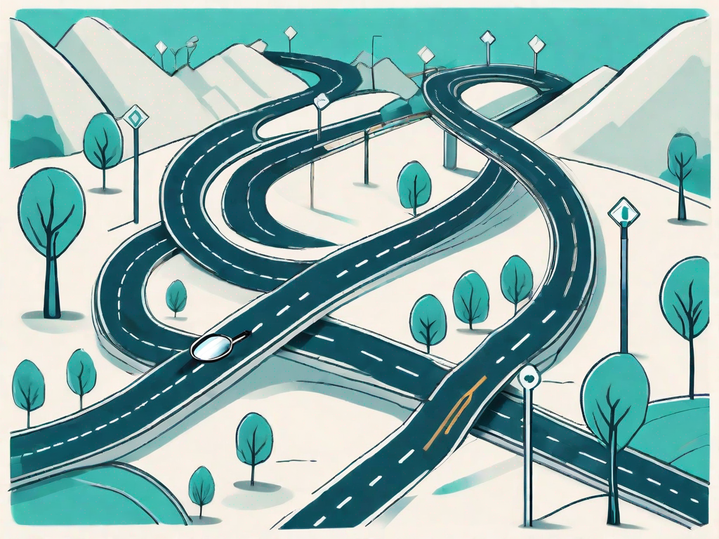 A winding road representing the customer journey