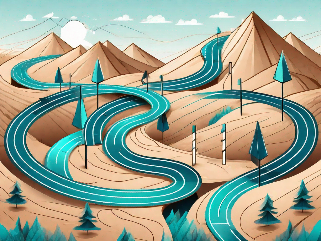 A winding road representing the customer journey