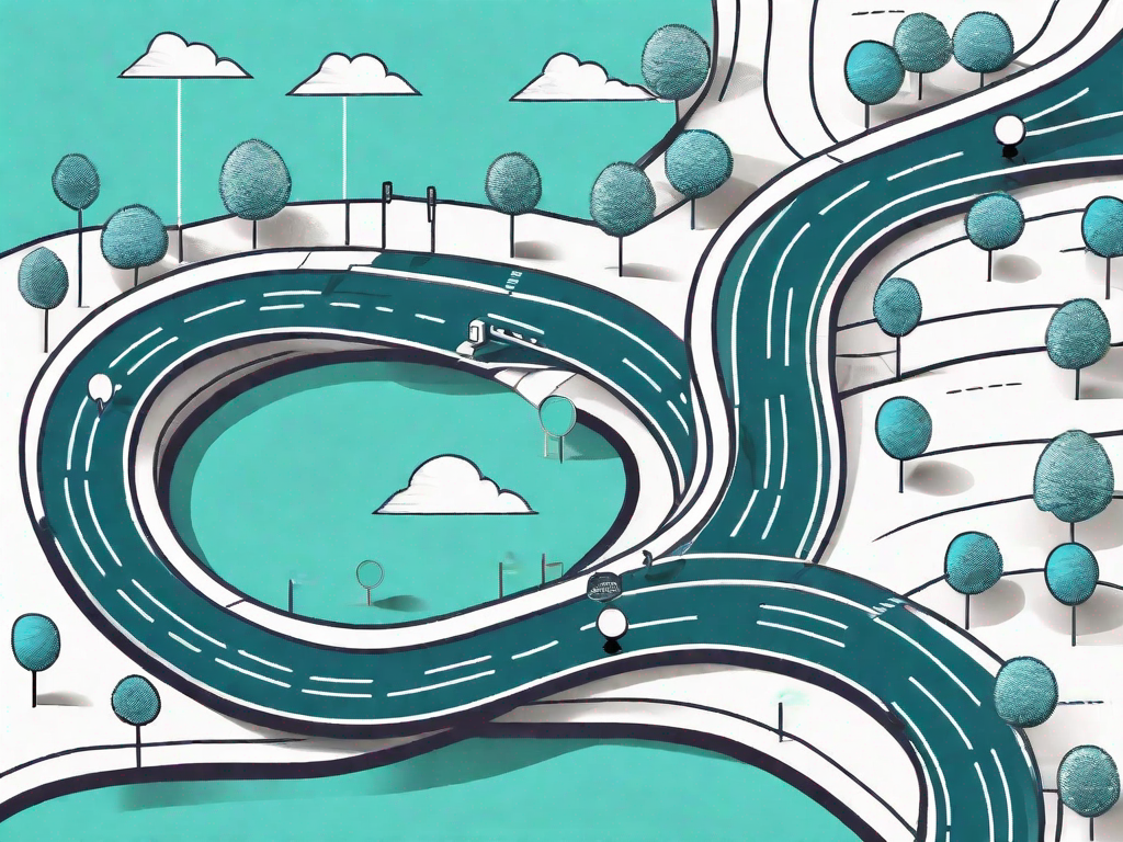 A winding road representing the customer journey