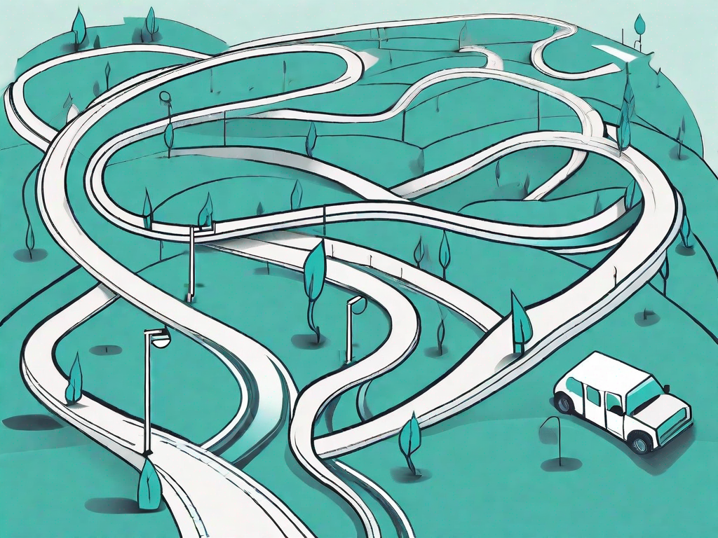 A winding road representing the customer journey