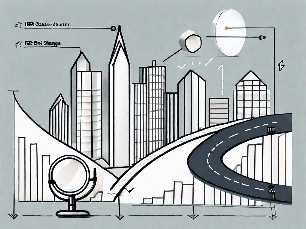 A path representing the customer journey