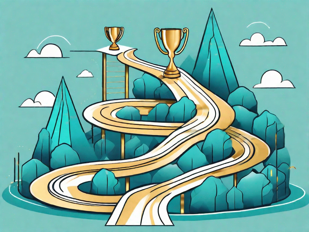 A winding path representing the customer journey