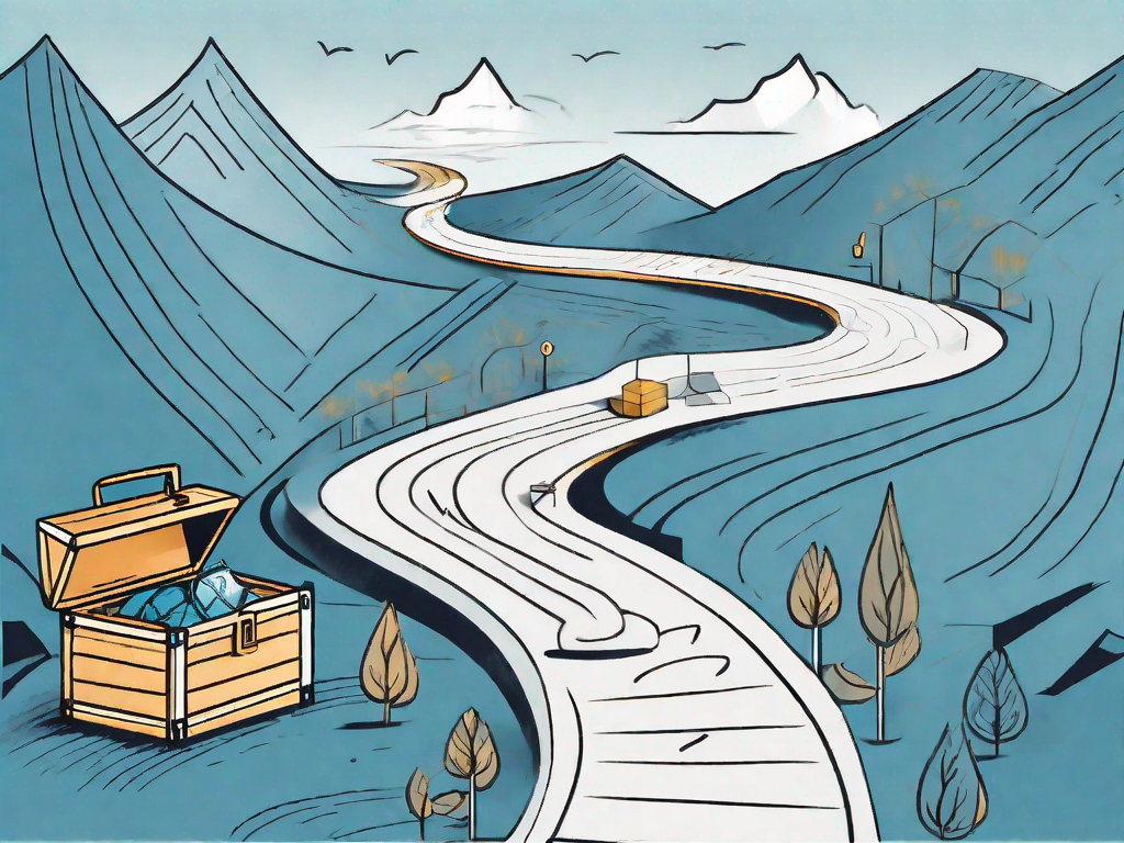 A winding path representing the customer journey