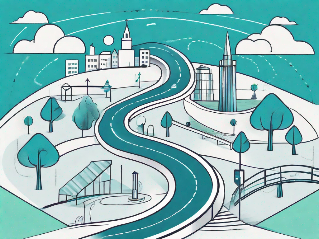 A winding road representing the customer journey