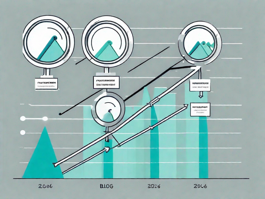 A vertical graph with different stages of a customer journey