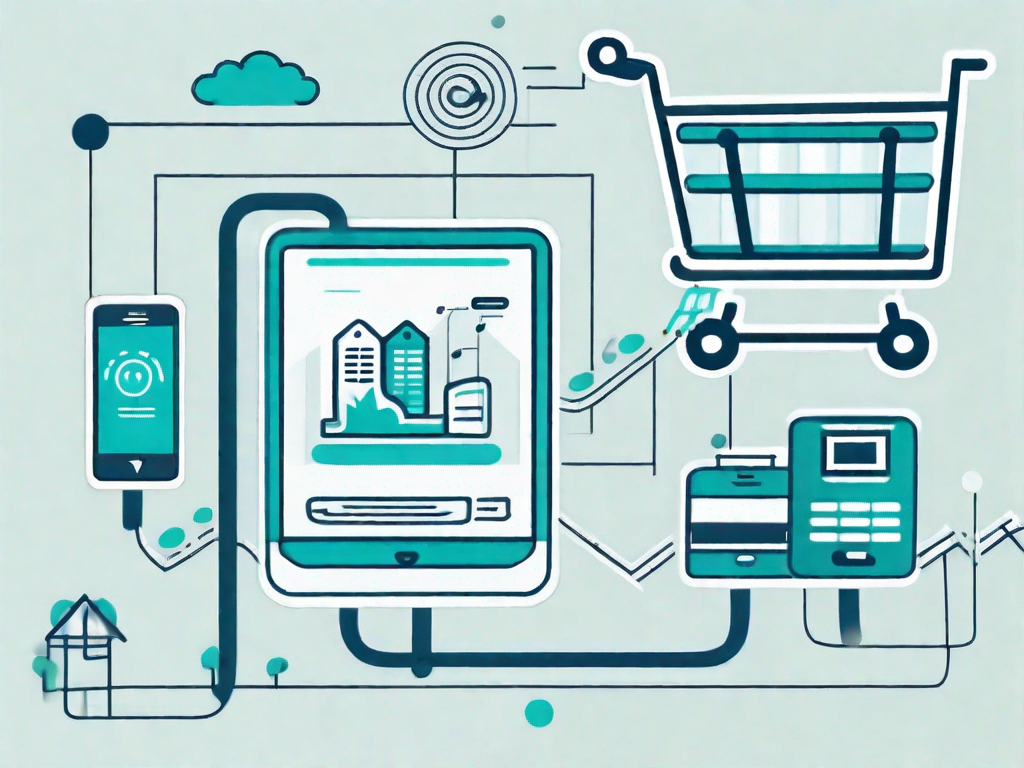 A vertical chart with different stages of a customer journey